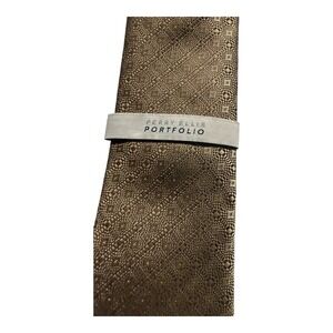 PERRY ELLIS Portfolio Men's Elegant classic business silk Neck Tie Taupe   new